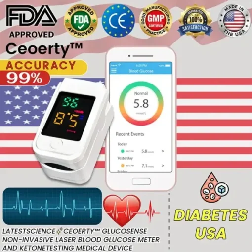 Ceoerty™ GlucoSense Non-Invasive Laser Blood Glucose Meter - Image 9