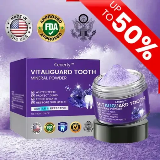 Ceoerty™ VitaliGuard Tooth Mineral Powder🧑🏽‍⚕️TGA-Certified✅ (for the treatment of periodontitis and oral ulcers, prevention of tooth loss, and repair of gum recession)