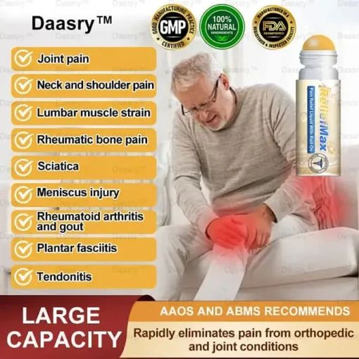 FDA Recommend: Daasry™ Lidocaine Liquid with Roll-On for Joint And Muscle Pain Relief - Image 8