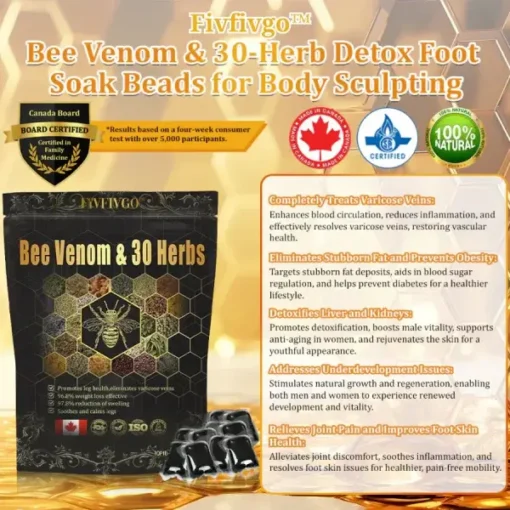 Fivfivgo™ Bee Venom & Herb Detox Foot Bath Pearls with 30 Medicinal Plants - Image 11