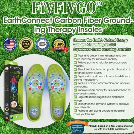 Fivfivgo™ EarthConnect Carbon Fiber Grounding Therapy Insoles - Image 3