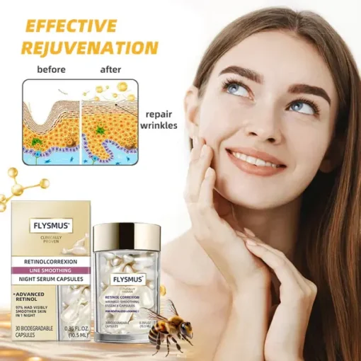 Flysmus™ Retinol & Bee Venom Repair Line-Smoothing Night Capsules - Image 10