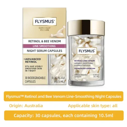 Flysmus™ Retinol & Bee Venom Repair Line-Smoothing Night Capsules - Image 11