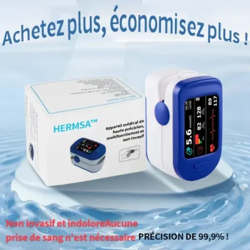 HERMSA™ High-precision, versatile non-invasive medical device (for monitoring blood glucose, blood oxygen and blood pressure)