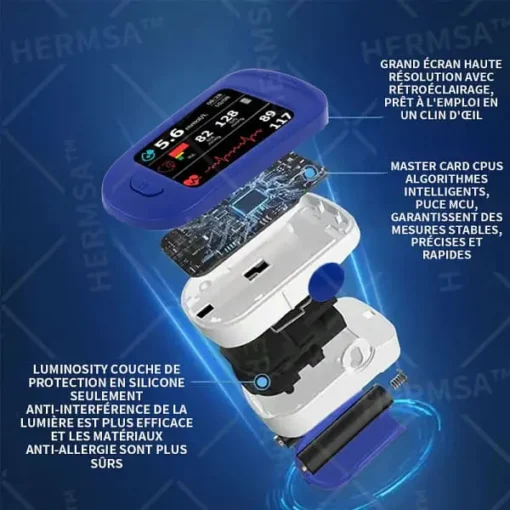 HERMSA™ High-precision, versatile non-invasive medical device (for monitoring blood glucose, blood oxygen and blood pressure) - Image 5