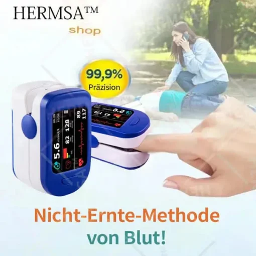 HERMSA™ Hochpräzises, multifunktionales, nicht-invasives Medizinisches Gerät – 99,99% Genauigkeit!Kompatibel mit iOS und Android Smartphones - Image 2