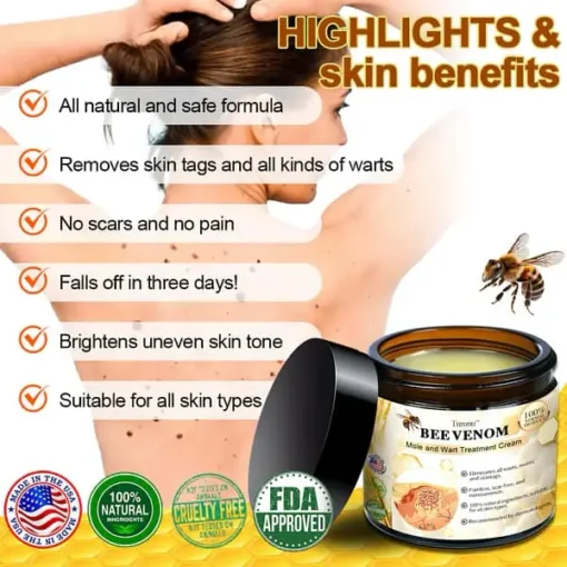 Turonu™ Bee Venom Mole and Wart Treatment Cream - Image 4