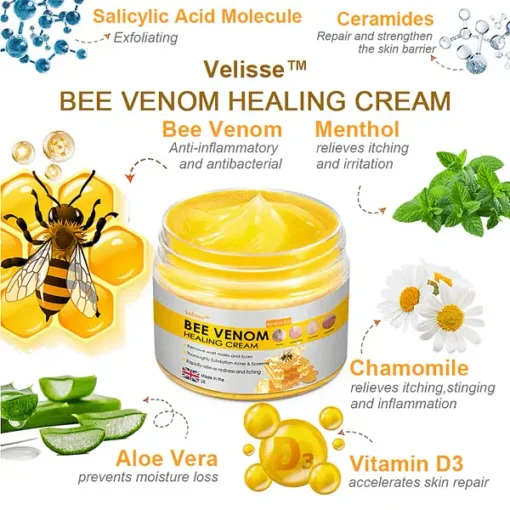 Velisse ™ Bee Venom Skin Cream, for Remove Warts, Acne and Scars-Treats Multiple Skin Conditions - Image 14