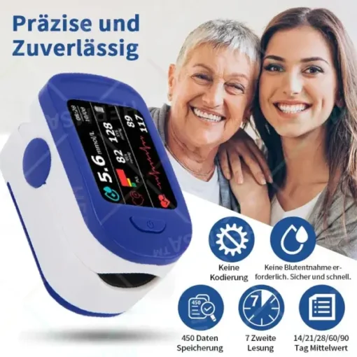 Winter Sale HERMSA™ Hochpräzises, multifunktionales, nicht-invasives Medizinisches Gerät – 99,99% Genauigkeit!Kompatibel mit iOS und Android Smartphones