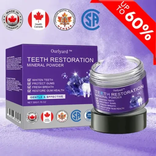 Winter Sale Ourlyard™ Teeth Restoration Mineral Powder ‍⚕️ Certified by the Canadian Dental Association (CDA)