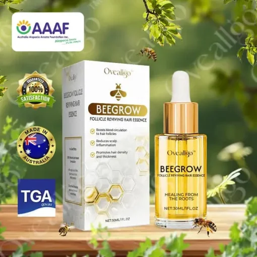 Winter Sale Oveallgo™ BeeGrow Follicle Reviving Hair Essence 🌿 Endorsed by AAAF & TGA(Clinically proven to activate hair follicles, enhance scalp health, reduce inflammation, and prevent hair loss)