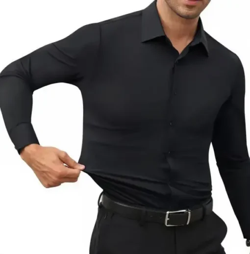 Men’s Super Stretchy Quick-Drying Breathable Dress Shirt