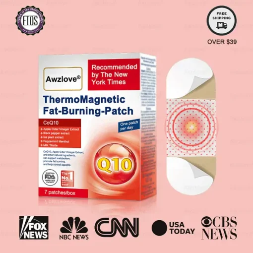 Official Store: ThermoMagnetic Fat-Burning Patch, Approved by The Obesity Society (TOS) (Helps with fat loss, improves blood circulation, relieves muscle soreness, reduces swelling, eases stress, and supports body metabolism)