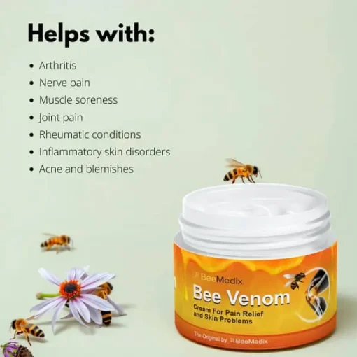 BeeMedix Bee Venom Cream For Pain Relief And Skin Problems (3.5 fl. oz.) - Image 2