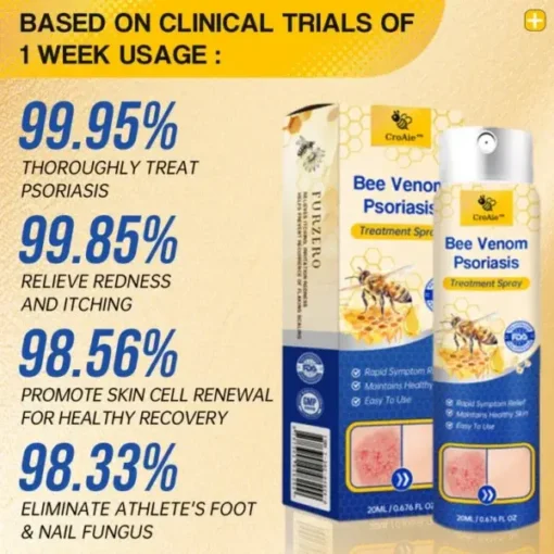 CroAie™ PsoriaHeal Bee Venom Psoriasis Treatment Spray plus - Image 3