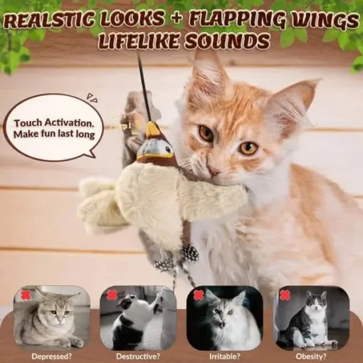 Winter Sale Interactive Chirping Bird Cat Toy - Image 2