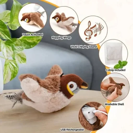 Winter Sale Interactive Chirping Bird Cat Toy - Image 3