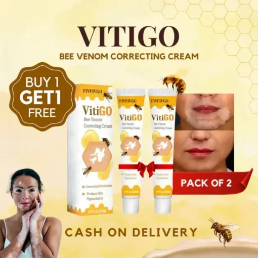 VitiGO™ Revitalizing Bee Venom Cream with Free Rose Essence– Natural Skin Restoration & Vitality